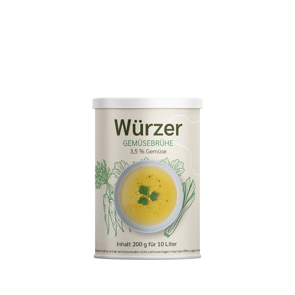 Würzer Gemüsebrühe von CoGAP GmbH in einer Verpackung, ohne Geschmacksverstärker, für gesunde Kochrezepte